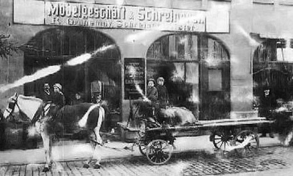 1908 in der Färberstraße in Stuttgart